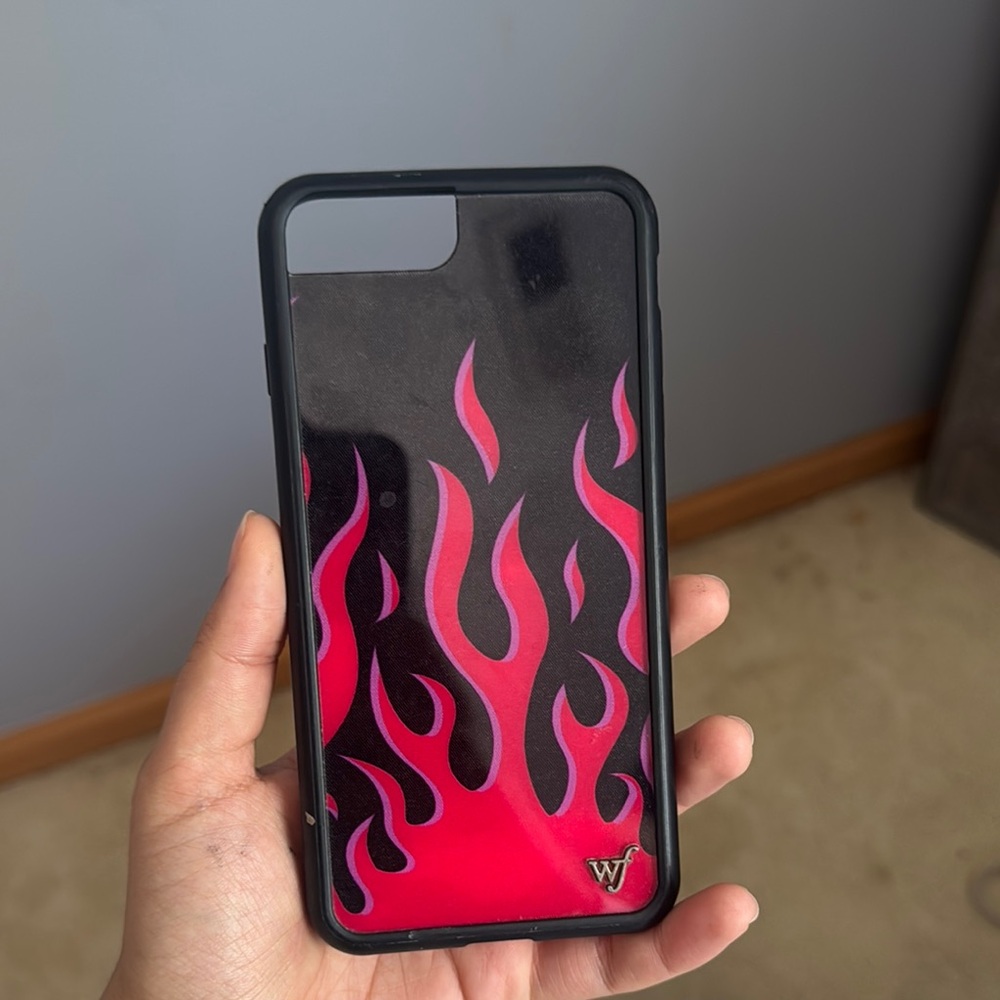 Wildflowers Black and Pink Flame IPhone 7 Case